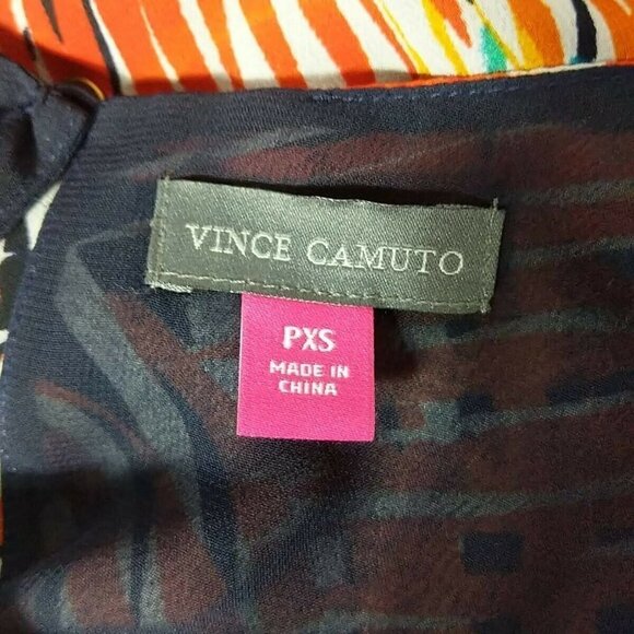 Vince Camuto Sundress Size PXS Multicolor Palms Sleeveless - Picture 4 of 5